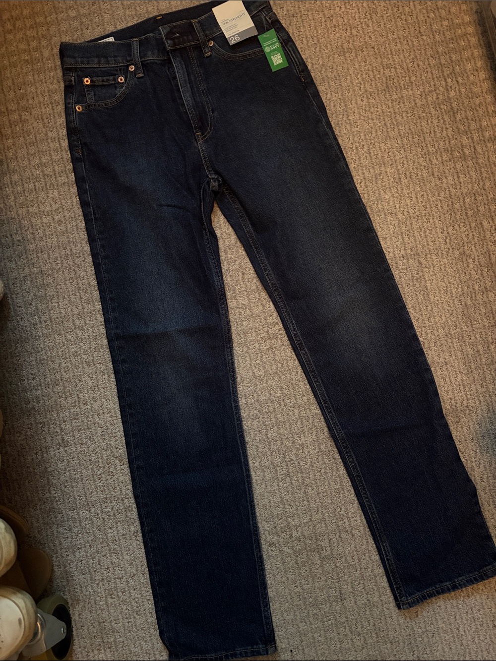 NWT Gap women’s 90s straight jeans dark blue - size 26/2